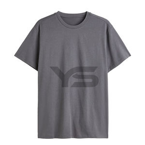 Camiseta de peso pesado sobre camisetas de talla grande Camiseta de hombre 100% algodón en blanco liso cuello redondo Camiseta de gran tamaño para hombres - Product Image 1