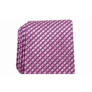 Cravatta da uomo Perry Ellis Nascarella in seta jacquard stampata, 100% seta, fantasia a righe e a quadri, rosa, taglia regolare - Product Image 2