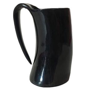 Viking Angel Tasse en corne de buffle naturelle Style animal régional indien Finition polie Portable pour l'artisanat du vin - Product Image 1