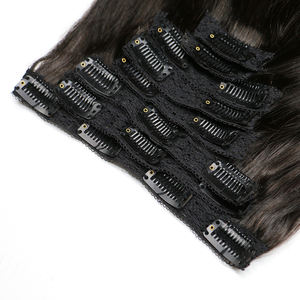Wholesale <b>Seamless</b> <b>Clip</b> <b>in</b> <b>hair</b> <b>extension</b> 100% Raw Virgin Human <b>Hair</b> Bone Straight <b>clip</b> <b>in</b> <b>hair</b> <b>extensions</b> - Product Image 6