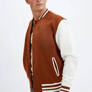 Nouvelle veste universitaire de baseball en laine de qualité supérieure, personnalisée pour adultes et jeunes, chaude pour l'hiver, unisexe, col montant, style urbain, devant - Product Image 5