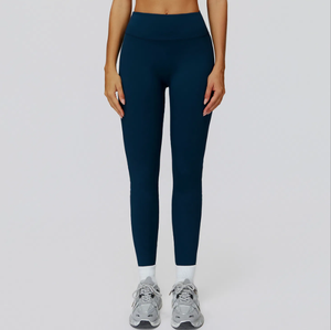 High Quality Womens High Waist Full Length <b>Leggings</b> Quick Dry Breathable Solid Elastic Waist Seamless Uniform Fitness New Design - Product Image 3