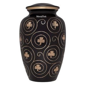 Wholesale Brass Green Cremation Urn Adult Ashes Floral Engraved Memorial Funeral Keepsake <b>Jars</b> Low Price Burial Metal Vessel Urn - Product Image 3