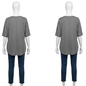 Camisetas de Mujer con Cuello Redondo, Tejido Transpirable, Estampado Digital, Tela Elástica Suave, Ropa Casual de Verano, Tops de Moda - Product Image 2