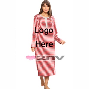 Camisones azules para mujer con logotipo personalizable de alta calidad para verano, exportación directa desde Bangladesh - Product Image 4