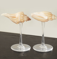 Verre à vin en coquillage créatif avec aspect perlé pour la vaisselle de luxe et les cadeaux