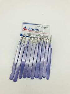 ที่หนีบขนตาปลอมสีฟ้าแวววาวปลายแหลมทำจากสเตนเลสออกแบบโลโก้ได้ตามต้องการ - Product Image 4