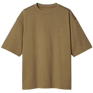 เสื้อยืดผู้ชายไซส์ใหญ่พิเศษ ผ้าฝ้าย 100% ผ้าเนื้อหนัก 180 กรัม สไตล์สตรีทแวร์ แบบเรียบ สีพื้น ผ้าถัก ซักแล้วใส่สบาย แห้งเร็ว - Product Image 3