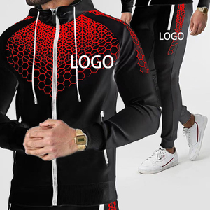Wholesale Custom Embroidery Logo <b>Mens</b> Two Piece <b>Track</b> Set Color Block Tracksuit <b>Men</b> <b>Jacket</b> Suit Slim Fit Polyester Jogging Suit - Product Image 3