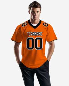 Maillot de football américain en maille de polyester 100% personnalisé Design imprimé respirant élégant avec manches courtes - Product Image 1