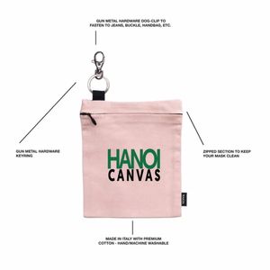 Eco-Friendly <b>Canvas</b> Makeup <b>Bag</b> with Zipper Closure Keychain Custom Printed Logo <b>Plain</b> Pattern BSCI Certified Vietnam Origin - Product Image 5