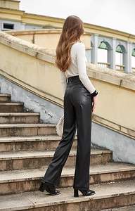 Fabricant de confiance de l'usine Élégant décontracté pour femmes extensible jegging Faux cuir Legging pantalon poches régulières grandes tailles - Product Image 6