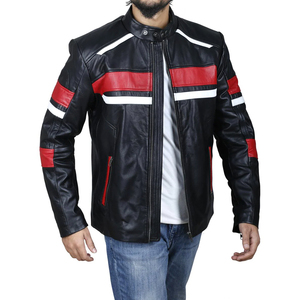 Venta al por mayor de chaquetas de moto de diseño personalizado original de cuero de vaca genuino chaqueta de motorista de cuero de moda para hombres por encargo - Product Image 5