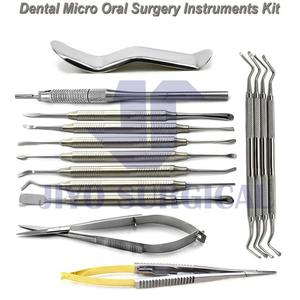 Kit de micro instruments de chirurgie buccale en acier enduit noir, 10 pièces, alimentation manuelle, micro-chirurgie dentaire personnalisable, définissez votre logo - Product Image 5