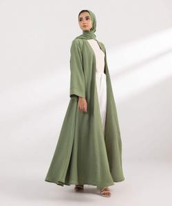 Abaya de style turc de haute qualité pour femmes musulmanes, en polyester, anti-UV, respirante, décontractée, manches longues, longueur cheville, toutes occasions - Product Image 2