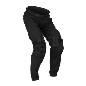 กางเกงขี่มอเตอร์ไซค์ผู้ชายเอวสูงทรงตรงผ้าฝ้ายผสมหนังแบบลำลอง ติดกระดุม ผ้าเรียบสีพื้น แห้งเร็ว ระบายอากาศได้ดี - Product Image 2