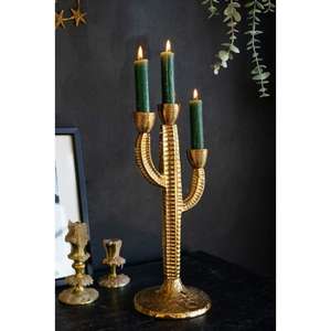 Bougeoir sophistiqué en laiton doré antique avec gravures ornées richement décorées pour une ambiance chaleureuse pour les occasions de Pâques - Product Image 5