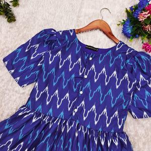 ชุดเดรสแม็กซี่โบฮีเมียนแขนพองนุ่มพิมพ์ลายดอกไม้สไตล์ชนเผ่าเดรสลำลองทรงเอไลน์ - Product Image 5