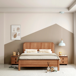 Heavy-Duty Sturdy Heartwood <b>Platform</b> <b>Bed</b> <b>Frame</b> - Product Image 1
