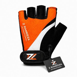 Cycling Racing Gloves <b>Half</b> Finger Knitted Breathable Letter Pattern Contrast Color Red Trim Winter Wear Neoprene Non-<b>Slip</b> - Product Image 5