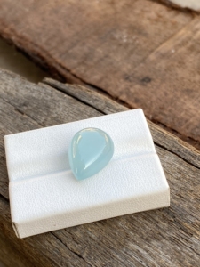 พลอยคาโบชองทรงลูกแพร์พลอยสีฟ้าจากพลอยเทียมพลอยเทียมทรงหลวมสำหรับทำเครื่องประดับ11.57กะรัต - Product Image 3