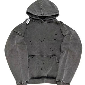 Sudadera con Capucha de Tela de Felpa, Sudadera con Capucha con Técnica de Lavado - Product Image 1