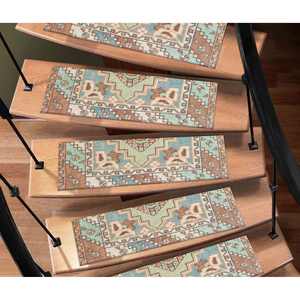 Alfombra con Estampado Azteca: Diseño Étnico, Bohemio, Moderno, 3D, Fácil de Limpiar, Regalo, Escalera, Lavable a Máquina, Goblen - Product Image 1