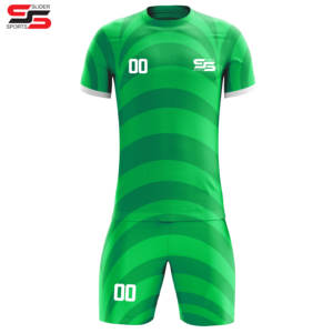 Fabricante logotipo personalizado sublimación camisetas de fútbol manga corta Top camisetas de fútbol 100% poliéster cómodo uniforme de fútbol - Product Image 4