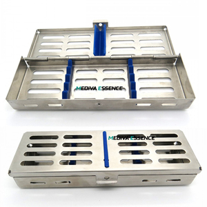 Sıcak satış paslanmaz çelik 7 parça sterilizasyon kaset CE güvenli cerrahi tıbbi alet tepsi manuel güç kaynağı işaretli - Product Image 4