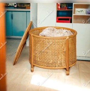 Repose-pieds de rangement décoratif de style moderne Pouf de rangement pour couvercle de salon peu encombrant avec console en bois avec incrustation d'os - Product Image 4