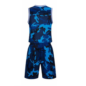 Tenues de basket-ball camouflage, kit d'équipe, vêtements de basket-ball personnalisés par sublimation, vêtements de sport en gros, OEM, maillots respirants, ensembles - Product Image 3