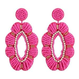 ต่างหูงานปักที่โดดเด่นจากการออกแบบงานฝีมือของผู้หญิงชิ้นสวยน้ำหนักเบามีสไตล์งานหัตถกรรม MD - Product Image 3