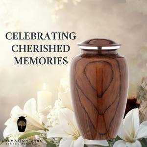 Urna Funeraria Ecológica de Estilo Europeo Americano, Color Marrón, con Diseños Personalizables en Mármol, para Cenizas Humanas, 220 Pulgadas Cúbicas - Product Image 6