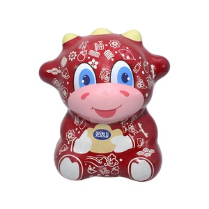 Linda Lata de Almacenamiento con Forma de Vaca de Dibujos Animados, de Calidad Alimentaria, para Dulces y Galletas, con Opción de Logotipo Personalizado - Product Image 1