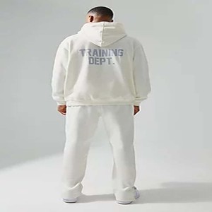 Survêtement à gousset en denim Signature pour homme Style pullover avec empilage Dernier nouveau design personnalisé avec logo Sweatsuit - Product Image 2