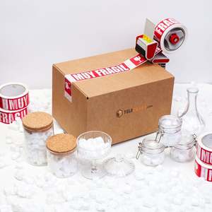 Cinta Adhesiva de Papel Acrílico de 125 Metros x 48 mm para Embalaje y Marcaje de Mercancías y Objetos Frágiles y Delicados - Product Image 6