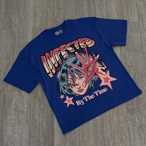 Camiseta de Hombre de Alta Calidad, Estilo Holgado con Hombros Caídos, Impresión Personalizada, Diseño Sólido, Fabricante de Ropa Masculina - Product Image 6