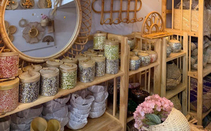 Pot en bambou, bambou tressé, thé avec couvercle, incrustation de nacre de coquille d'œuf pour la décoration, le rangement, les bonbons, les aliments secs, la décoration de la maison, Luna Nouvel An - Product Image 5
