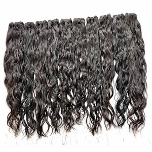 100% naturel indien ondulé bouclé Remy cheveux alignés cuticules Temple cheveux Machine Double trame faisceaux - Product Image 2