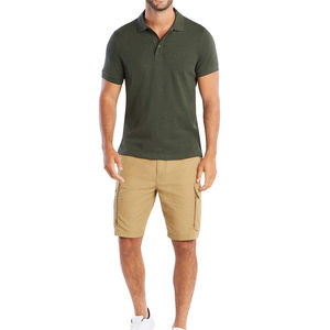 เสื้อโปโลผู้ชายทรงสลิมฟิตแบบลำลอง ผ้าคอตตอนเนื้อนุ่ม ระบายอากาศได้ดี แขนสั้น น้ำหนักเบา มีกระดุม รุ่นพรีเมียมสั่งทำพิเศษ - Product Image 3