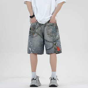 กางเกงยีนส์ขาสั้นผ้าแคนวาสสำหรับผู้ชาย สไตล์ลำลอง ใส่สบาย ระบายอากาศได้ดี แห้งเร็ว เอวกลาง ทรงปกติ ติดกระดุม 100% ผ้าแคนวาส เป็นมิตรต่อสิ่งแวดล้อม - Product Image 3