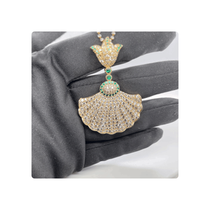 Conjunto de aretes colgantes de oro amarillo de 14kt de diseñador, joyería de moda clásica, diamantes naturales de 7ct, fiestas de pureza VS Si, aniversarios - Product Image 1
