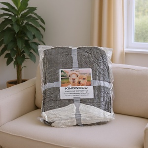 Manta de franela gris carbón con diseño reversible de sherpa blanco, suave y acogedora, para cama, entrega rápida en la UE, Polonia. - Product Image 6