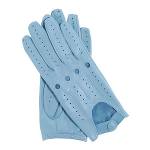 Gants de conduite unisexes en cuir de chèvre respirant, antidérapants, chauds, avec écran tactile, sangle de poignet réglable pour une utilisation quotidienne en ville - Product Image 5