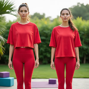 <b>Square</b> U-Neck Yoga Wear Two Piece <b>Sets</b> Workout Tops Flare Pants Fitness Wear Yoga <b>Sets</b> Sportswear High Waist Leggings Women - Product Image 5