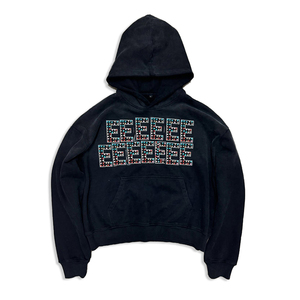 2025 Wholesale Clothing Manufacturer Custom Diamond Baggy Boxy Fit Stone Heavyweight Streetwear Rhinestone <b>Hoodie</b> Men - Product Image 1