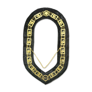 Grand Lodge avec collier maçonnique en velours violet doré - Product Image 3