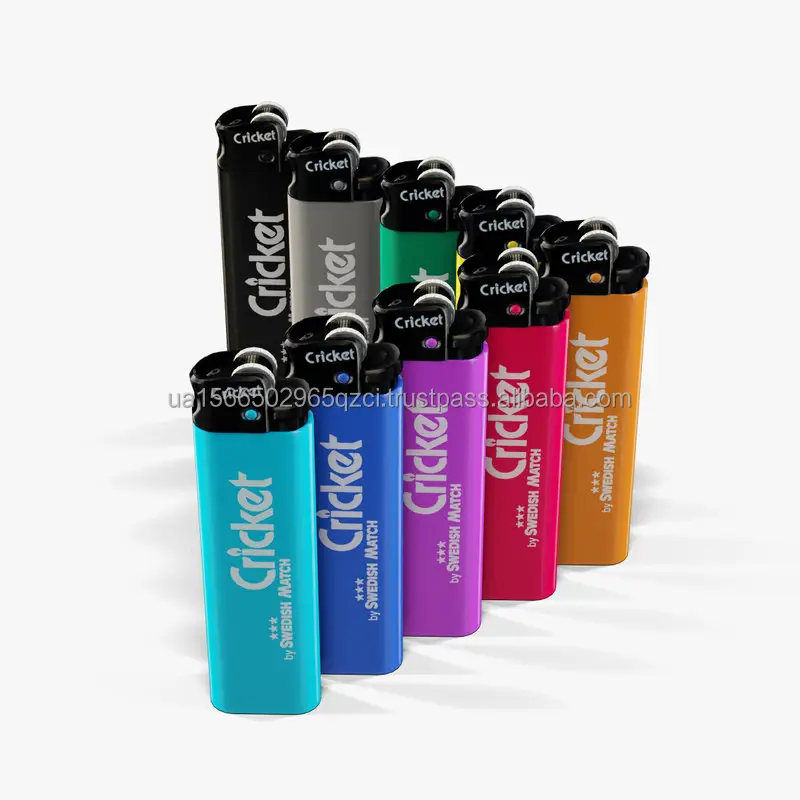 Original Colored Disposable/Refillable Cricket Lighters with Wholesale Price