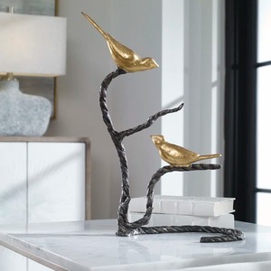 Figurine d'oiseau avec accents, objet de table artistique moderne, accent décoratif pour la maison, le bureau, le salon, le dessus de table, en provenance d'Inde - Product Image 1