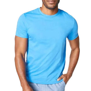 T-shirt personnalisé pour homme, col rond, couleur unie, style décontracté urbain, ajoutez votre image, texte, impression avant/arrière, t-shirt vierge personnalisé - Product Image 3